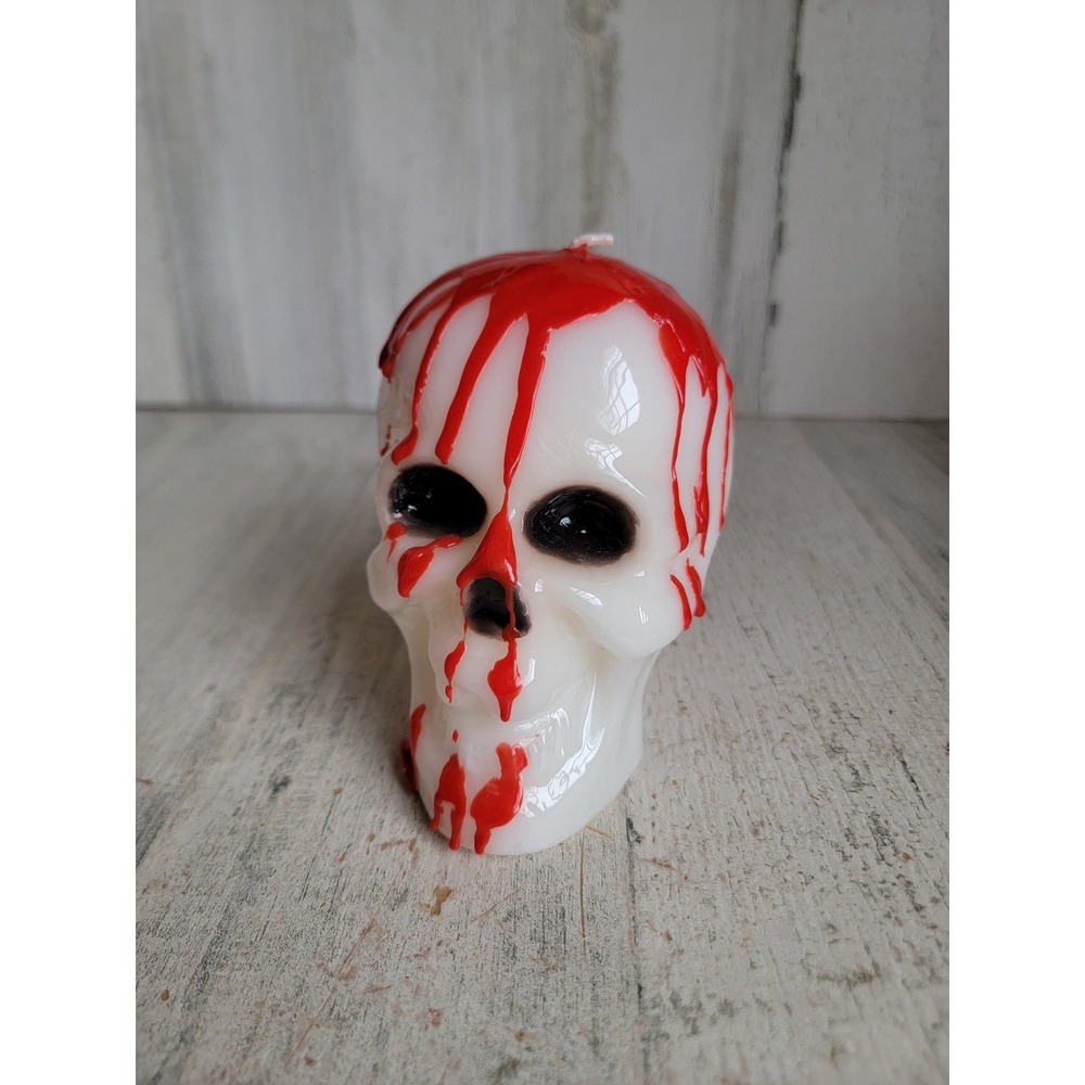 Halloween‎ NEW bloody skeleton candle skull wax skull head figure